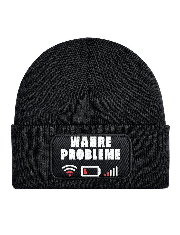 Youth Designz Beanie Unisex Kinder Beanie Mütze "Wahre Probleme" Technik Print Geschenk mit lustigen und stylischen Aufdruck für Jungen und Mädchen Statement von Youth Designz