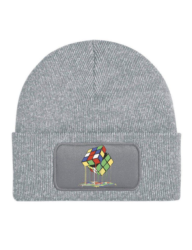 Youth Designz Beanie Unisex Kinder Beanie Mütze ZAUBERWÜRFEL Bunter Würfel Print Geschenk mit lustigem Aufdruck für Jungen und Mädchen Statement von Youth Designz