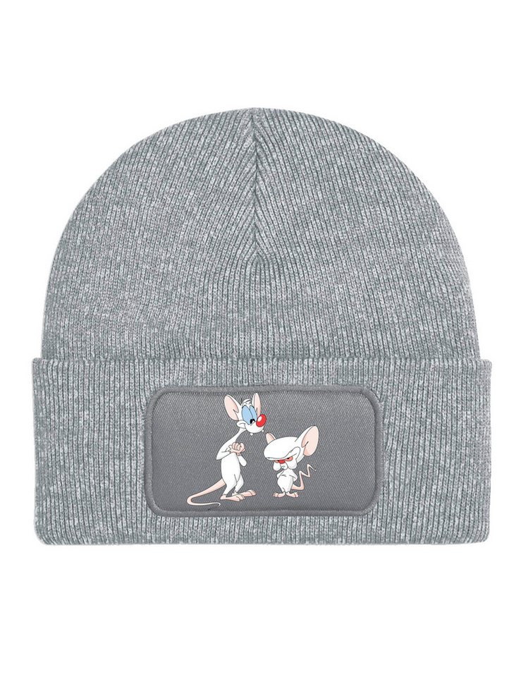 Youth Designz Beanie Unisex Kinder Mütze "Pinky Brain" Zeichentrickserie Print Geschenk mit lustigen Aufdruck Beanie für Jungen und Mädchen Statement von Youth Designz