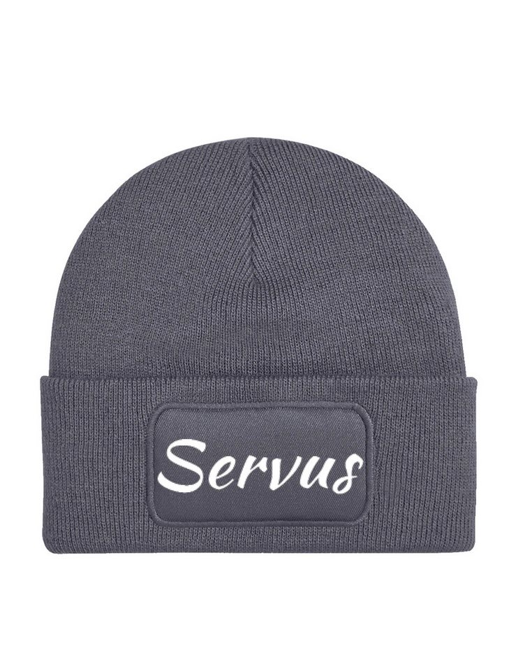 Youth Designz Beanie Unisex "Servus" Beanie Mütze für Damen und Herren Geschenk Statement mit lustigem Spruch Print für Frauen und Männer von Youth Designz