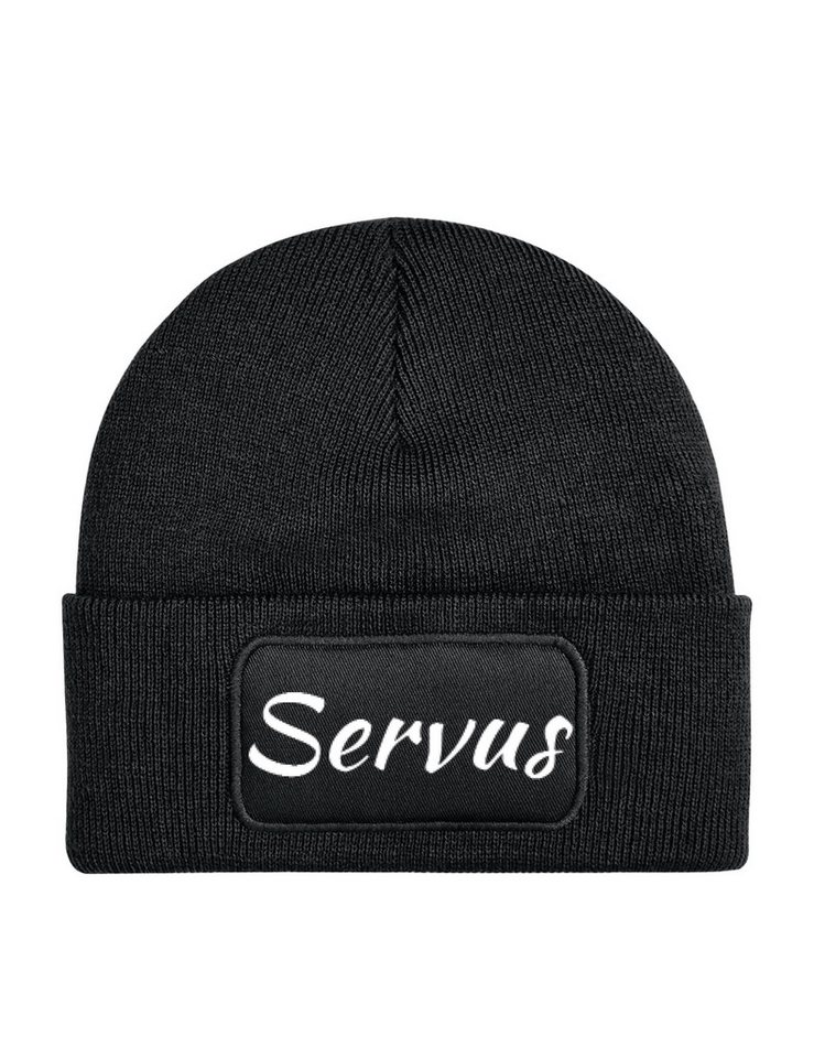 Youth Designz Beanie Unisex "Servus" Beanie Mütze für Damen und Herren Geschenk Statement mit lustigem Spruch Print für Frauen und Männer von Youth Designz