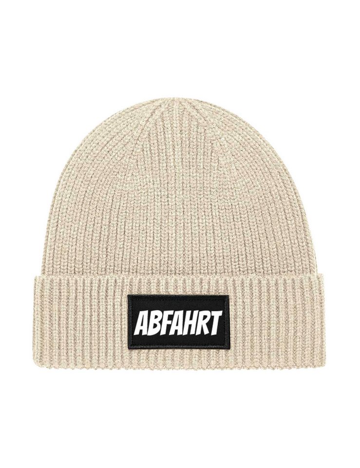 Youth Designz Beanie Unisex Strick Beanie Mütze mit Abfahrt Aufdruck Geschenk Statement mit lustigen Print für Damen und Herren von Youth Designz