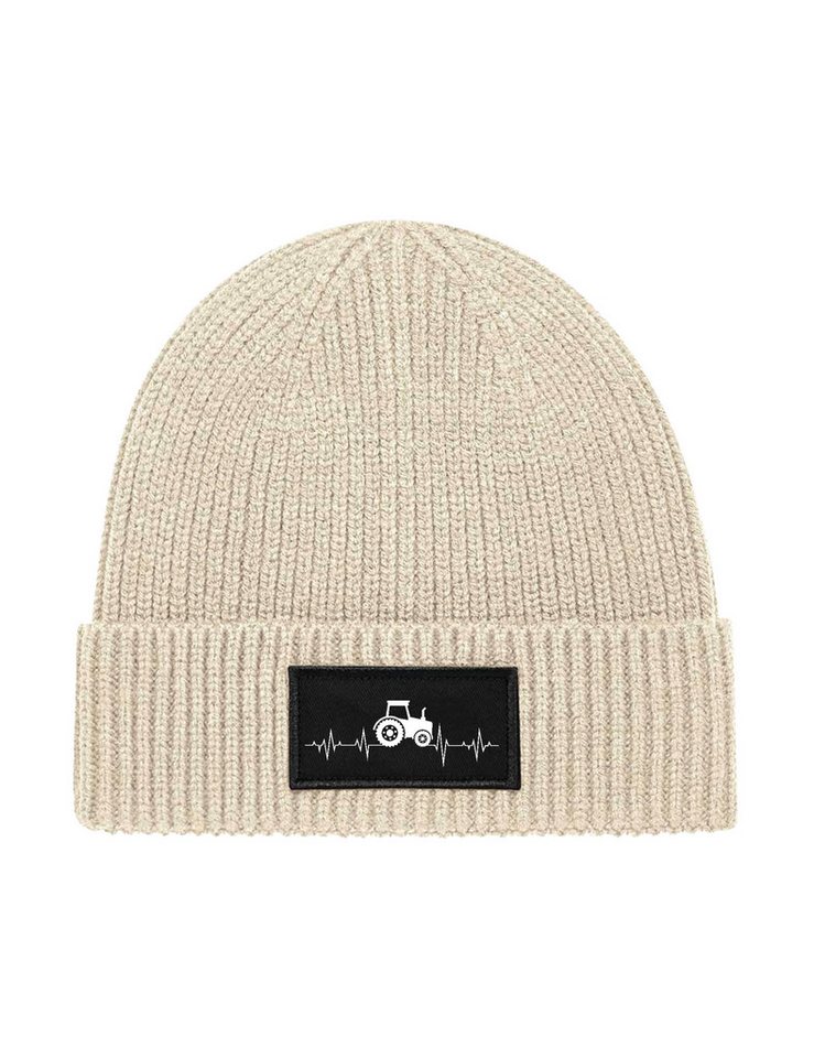 Youth Designz Beanie Unisex Strick Beanie Mütze mit Heartbeat Traktor Aufdruck Geschenk mit lustigen Print für Damen und Herren von Youth Designz