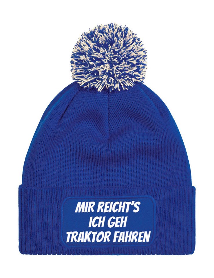 Youth Designz Beanie Unisex Strick Bommel Beanie Mütze Mir Reicht´s Ich Geh Traktor Fahren mit lustigem Spruch für Damen und Herren von Youth Designz