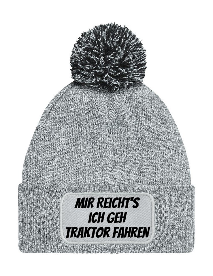 Youth Designz Beanie Unisex Strick Bommel Beanie Mütze Mir Reicht´s Ich Geh Traktor Fahren mit lustigem Spruch für Damen und Herren von Youth Designz