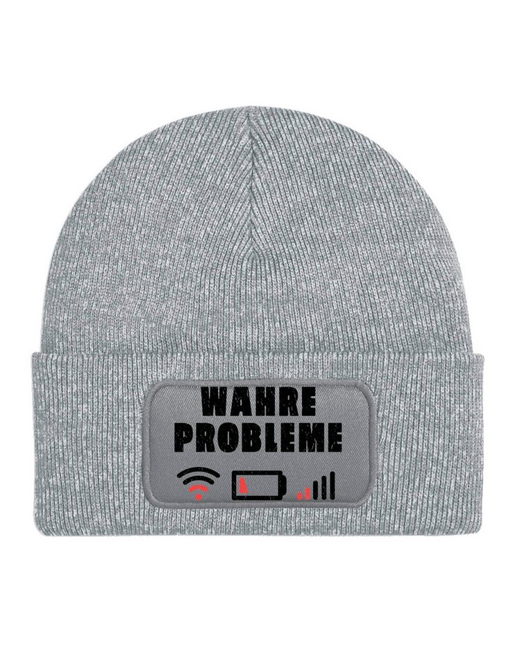 Youth Designz Beanie Wahre Probleme Unisex Herren Damen Mütze lustiger Spruch mit trendigem Motiv von Youth Designz