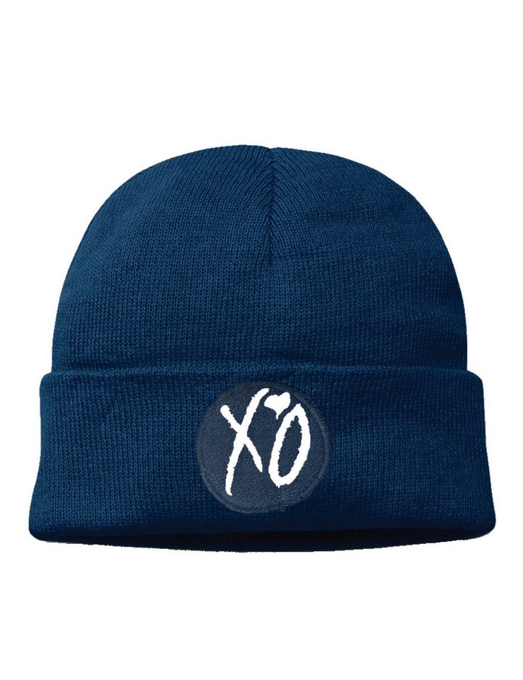 Youth Designz Beanie XO Unisex Beanie Mütze Wintermütze Herren Damen Strickmütze mit modischem Fun Print von Youth Designz