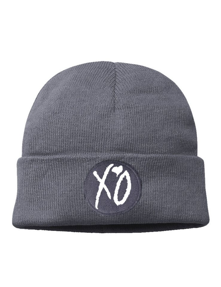 Youth Designz Beanie XO Unisex Beanie Mütze Wintermütze Herren Damen Strickmütze mit modischem Fun Print von Youth Designz