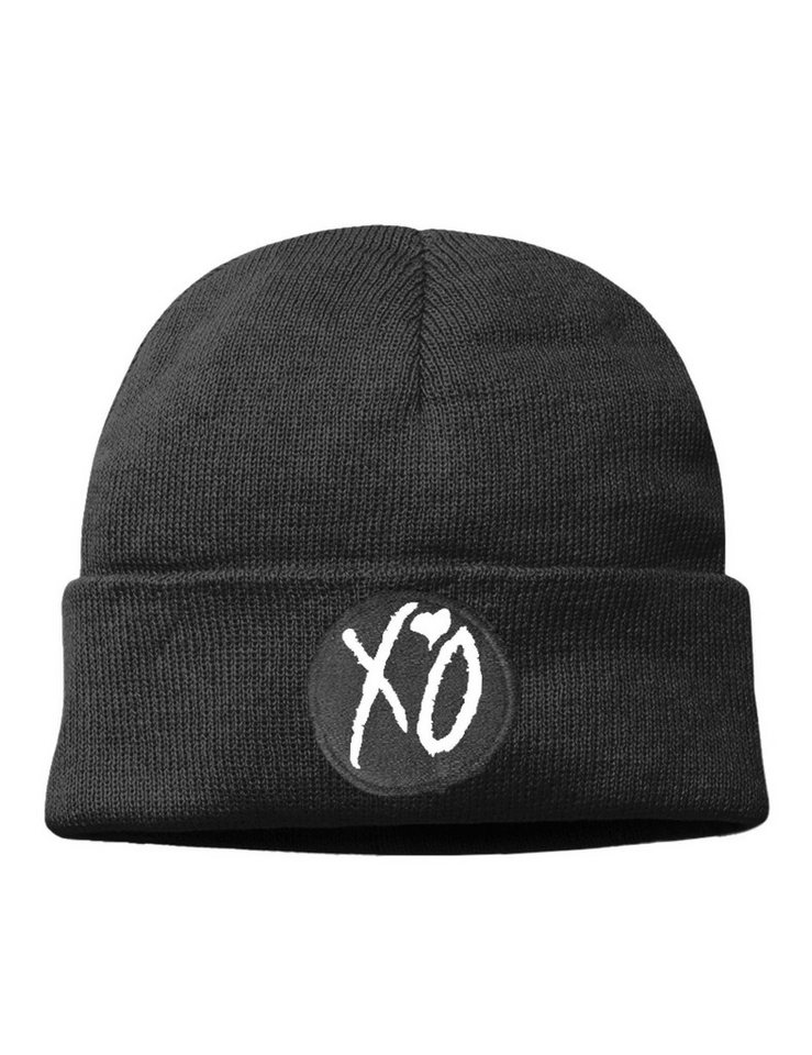 Youth Designz Beanie XO Unisex Beanie Mütze Wintermütze Herren Damen Strickmütze mit modischem Fun Print von Youth Designz