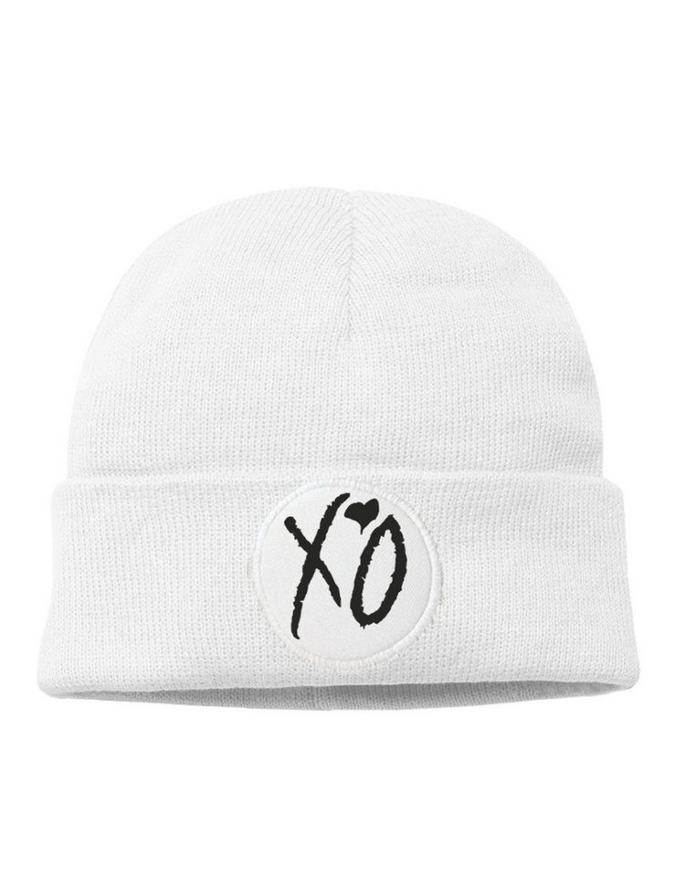 Youth Designz Beanie XO Unisex Beanie Mütze Wintermütze Herren Damen Strickmütze mit modischem Fun Print von Youth Designz