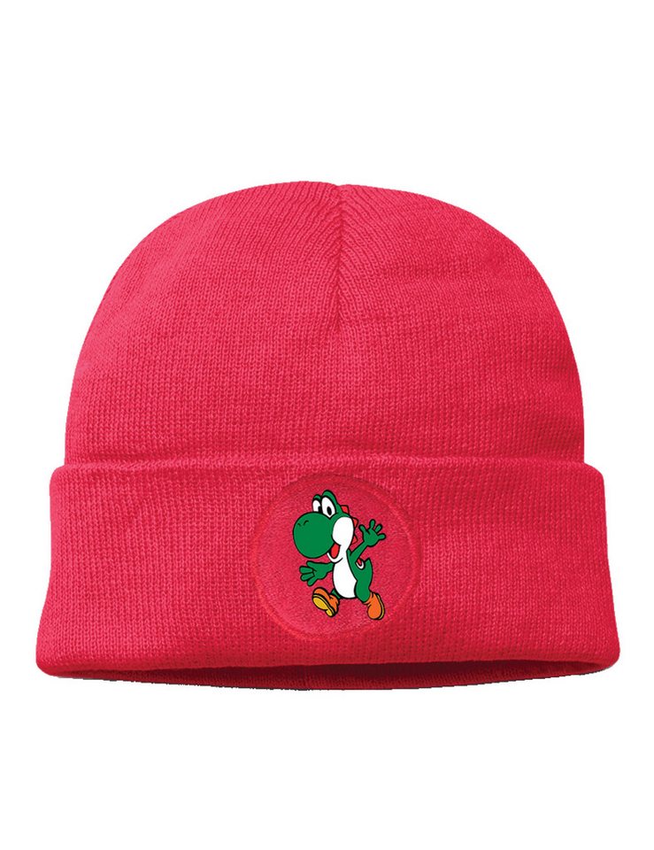 Youth Designz Beanie Yoshi witzige unisex Beanie Mütze mit lustigem Frontprint von Youth Designz