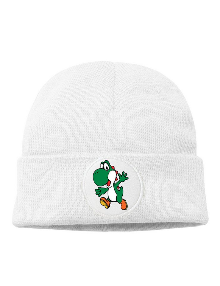 Youth Designz Beanie Yoshi witzige unisex Beanie Mütze mit lustigem Frontprint von Youth Designz