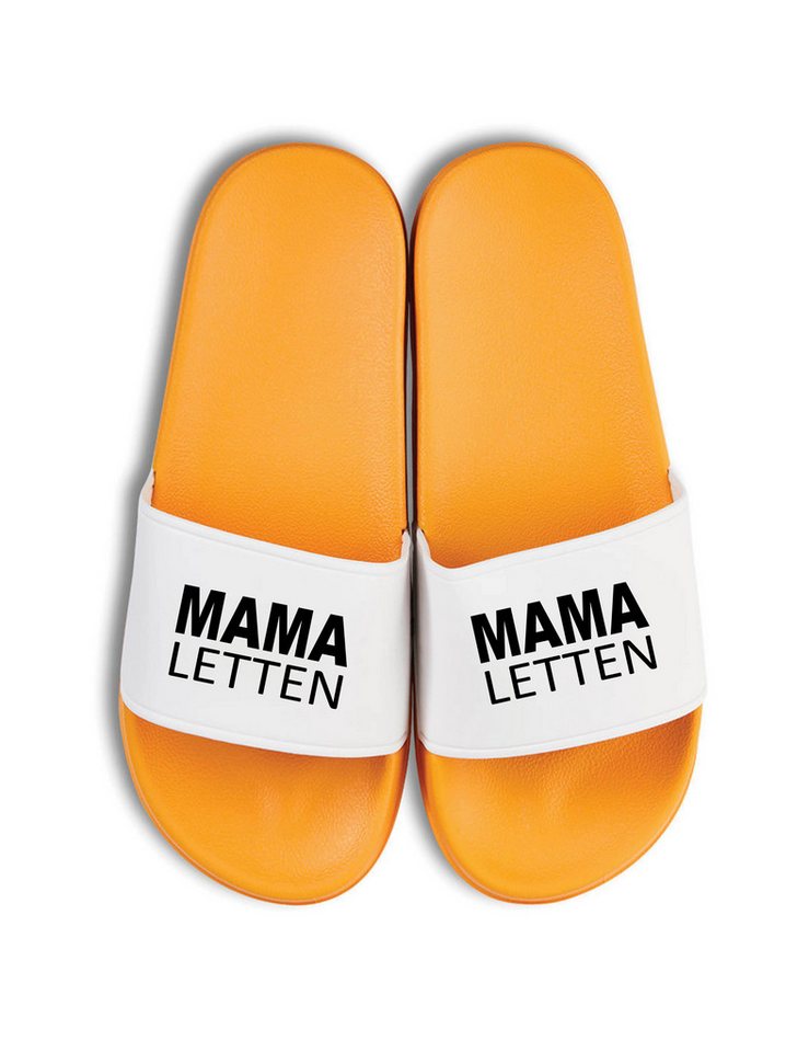 Youth Designz Damen Badelatschen "Mama Letten" Fun-Print lustig Geschenk Statement Badeschuh mit witzigen stylischen Aufdruck für Männer von Youth Designz