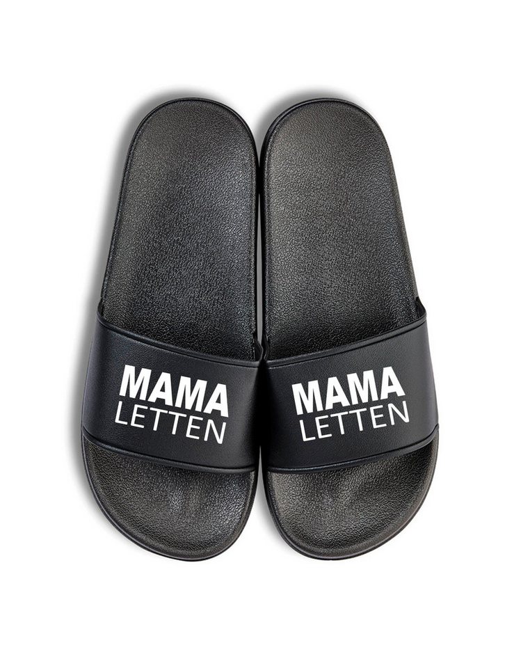 Youth Designz Damen Badelatschen "Mama Letten" Fun-Print lustig Geschenk Statement Badeschuh mit witzigen stylischen Aufdruck für Männer von Youth Designz
