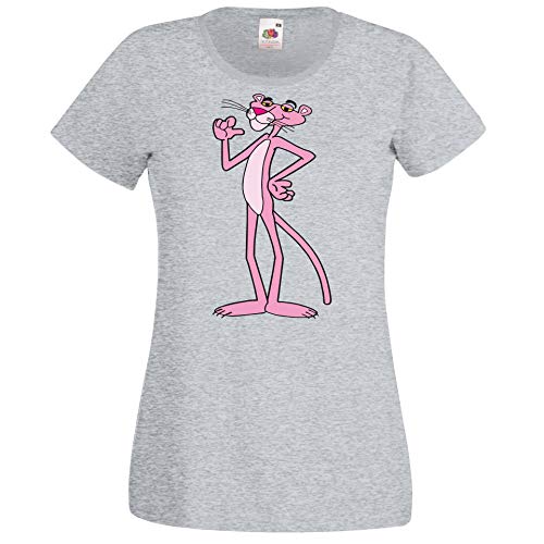 Youth Designz Damen T-Shirt Modell Rosa Panther - Grau XL von Youth Designz