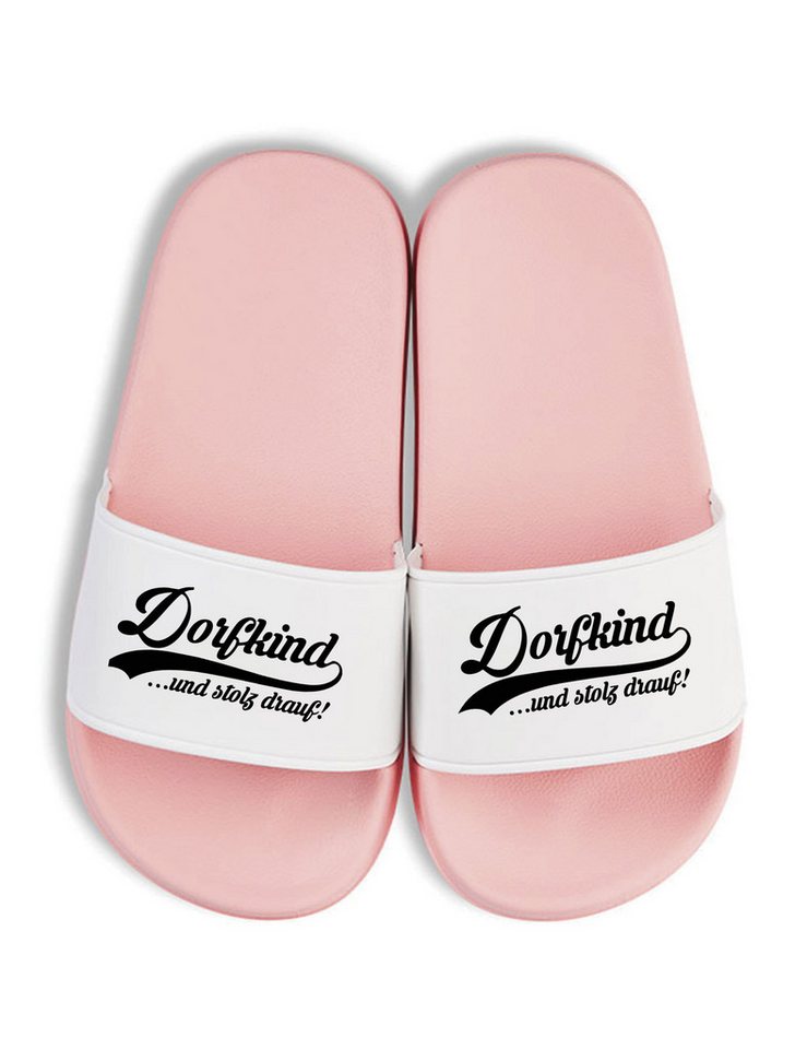 Youth Designz Dorfkind Kinder Badelatschen Flip Flops Fun-Print lustig Geschenk Badeschuh mit lustigem Motiv für Jungen und Mädchen von Youth Designz