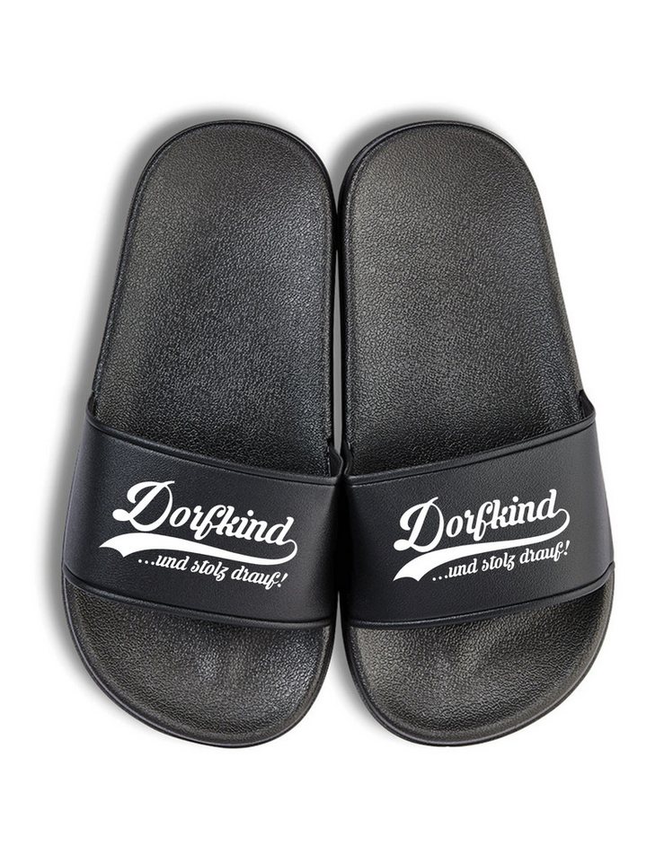 Youth Designz Dorfkind Kinder Badelatschen Flip Flops Fun-Print lustig Geschenk Badeschuh mit lustigem Motiv für Jungen und Mädchen von Youth Designz