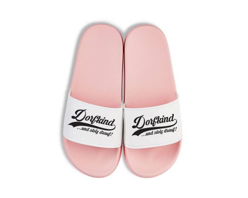 Youth Designz Dorfkind Unisex Badelatschen Flip Flops Badeschuh mit lustigem Spruch für Herren & Damen von Youth Designz