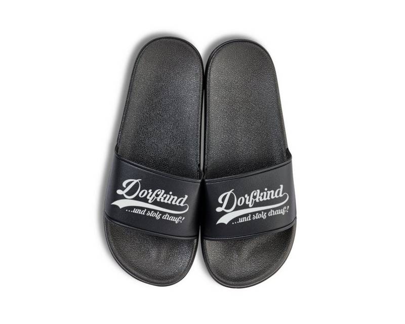 Youth Designz Dorfkind Unisex Badelatschen Flip Flops Badeschuh mit lustigem Spruch für Herren & Damen von Youth Designz