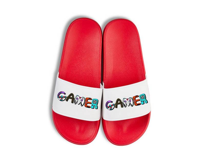 Youth Designz Gamer Unisex Badelatschen Flip Flops Badeschuh mit lustigen Spruch für Damen und Herren von Youth Designz