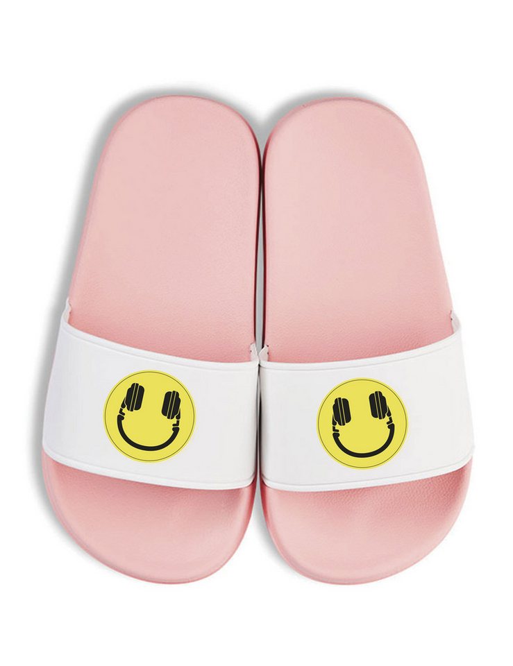Youth Designz Headset Smile Kinder Badelatschen Flip Flops Badeschuh mit Retro Print für Kinder von Youth Designz