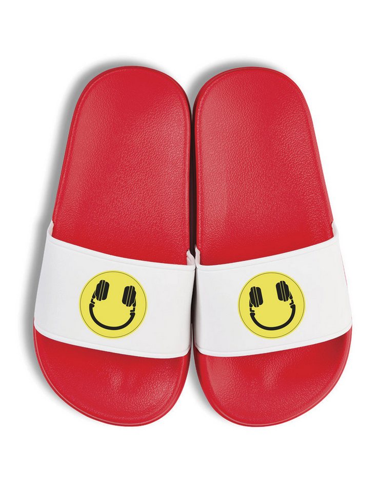 Youth Designz Headset Smile Kinder Badelatschen Flip Flops Badeschuh mit Retro Print für Kinder von Youth Designz