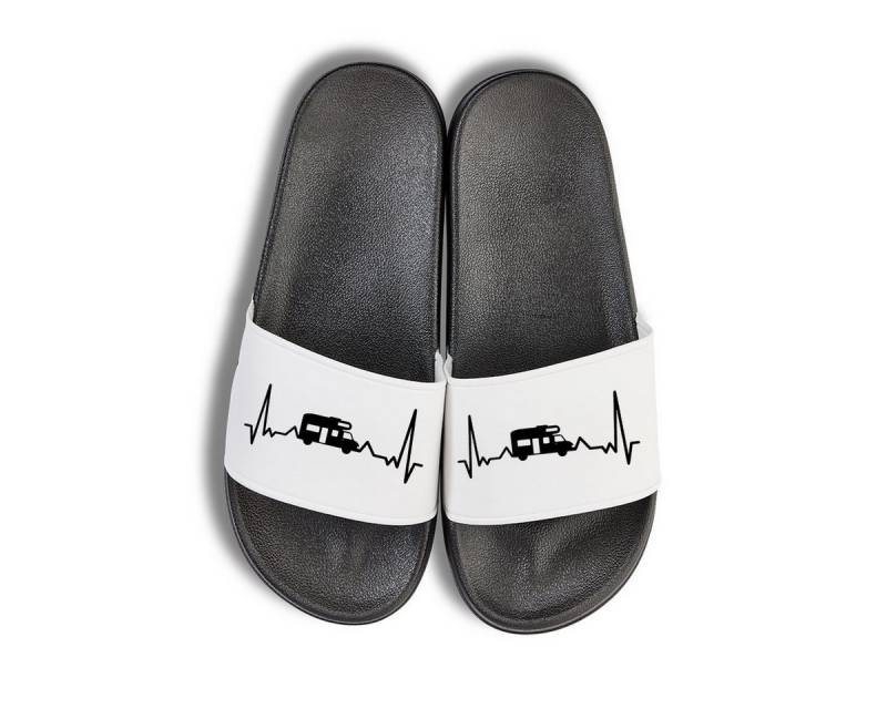Youth Designz Heartbeat Van Unisex Badelatschen Flip Flops Badeschuh mit lustigen Logo für Damen und Herren von Youth Designz