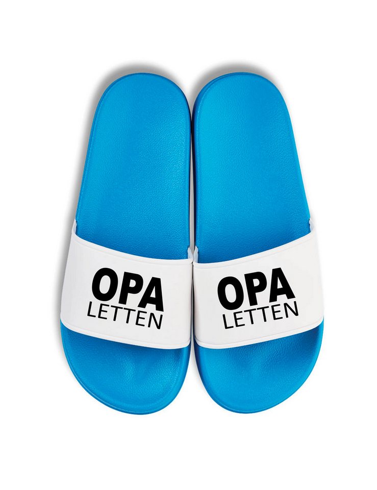 Youth Designz Herren Badelatschen "Opa Letten" Fun-Print lustig Geschenk Statement Badeschuh mit witzigen Aufdruck für Männer von Youth Designz