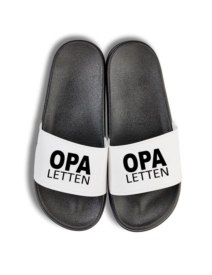 Youth Designz Herren Badelatschen "Opa Letten" Fun-Print lustig Geschenk Statement Badeschuh mit witzigen Aufdruck für Männer von Youth Designz