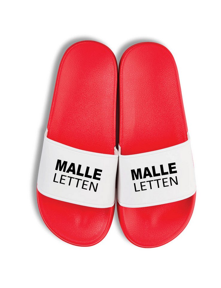 Youth Designz Herren Damen Badelatschen "Malle Letten" Fun-Print lustig Geschenk Badeschuh mit witzigen Aufdruck für Männer und Frauen um ein Statement zu setzen von Youth Designz