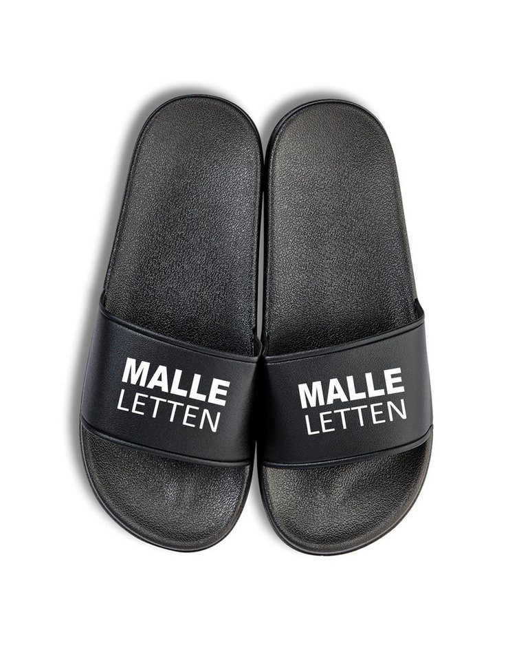 Youth Designz Herren Damen Badelatschen "Malle Letten" Fun-Print lustig Geschenk Badeschuh mit witzigen Aufdruck für Männer und Frauen um ein Statement zu setzen von Youth Designz