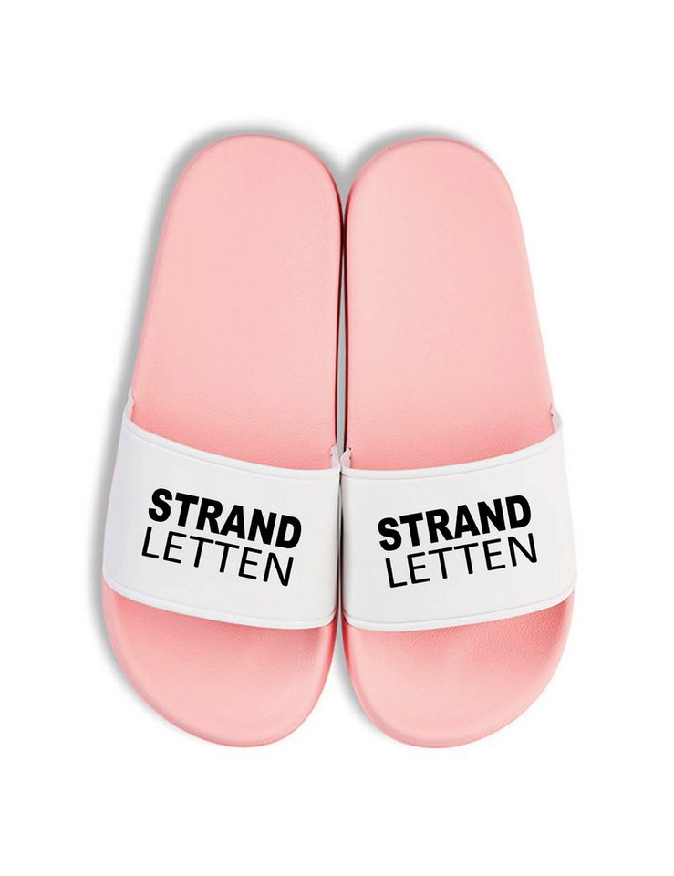 Youth Designz Herren Damen Badelatschen "Strand Letten" Fun-Print stylisch Geschenk Badeschuh mit coolen Aufdruck für Männer und Frauen um ein Statement zu setzen von Youth Designz