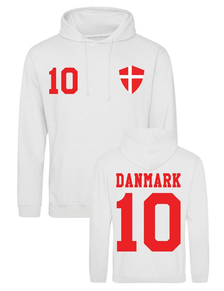 Youth Designz Hoodie Dänemark Herren Hoodie im Fußball Trikot Look mit modischem Fan Aufdruck Youth Designz Hoodie Dänemark Herren Hoodie im Fußball Trikot Look mit modischem Fan Aufdruck von Youth Designz