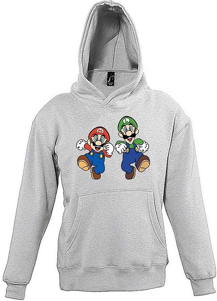 Youth Designz Hoodie Kinder Kapuzenpullover Hoodie Pullover Mario & Luigi mit modischem Gaming Print von Youth Designz