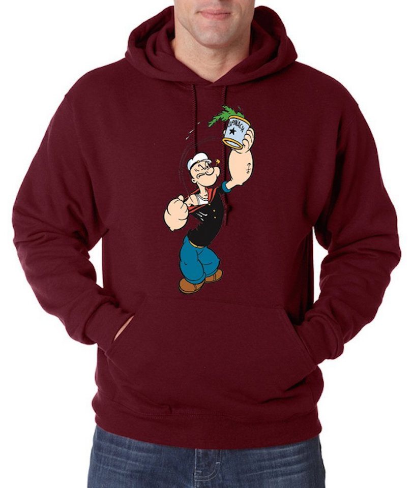 Youth Designz Hoodie Popeye Herren Hoodie Pullover Männer Kapuzenpullover mit Statement Fun Print als Geschenk von Youth Designz