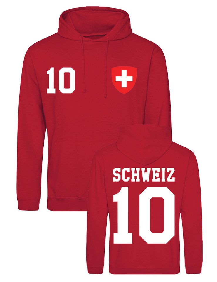 Youth Designz Hoodie Schweiz Herren Hoodie Pullover im Fußball Trikot Look mit modischem Fan Aufdruck von Youth Designz