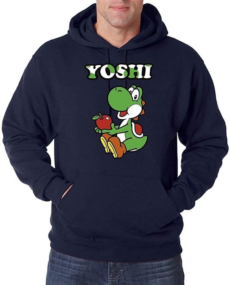 Youth Designz Hoodie Yoshi mit Apfel Herren Hoodie Pullover mit Retro Gaming Print von Youth Designz