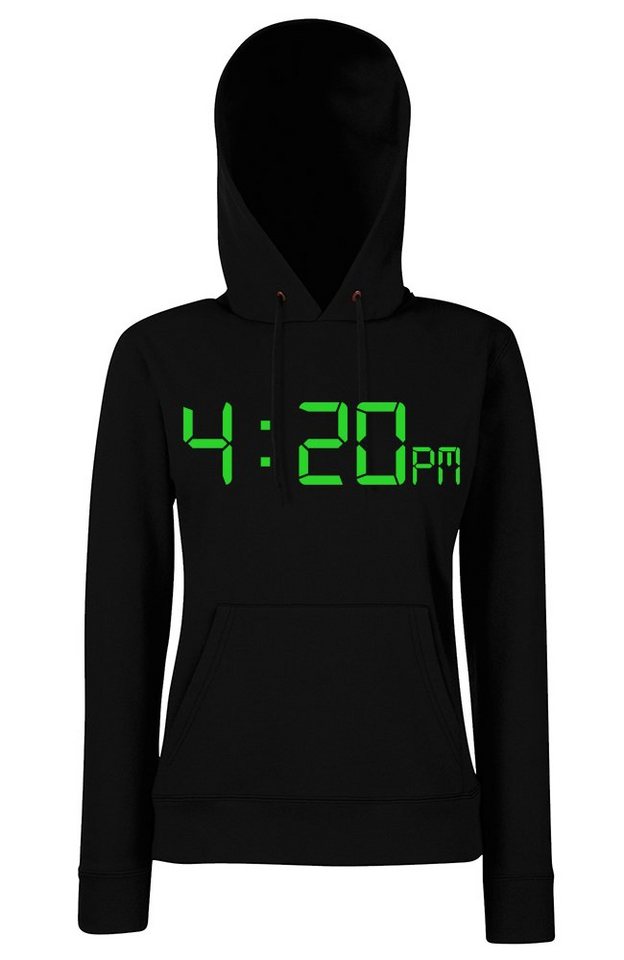 Youth Designz Kapuzenpullover 4:20 Damen Hoodie Pullover mit trendigem Cannabis Frontprint von Youth Designz