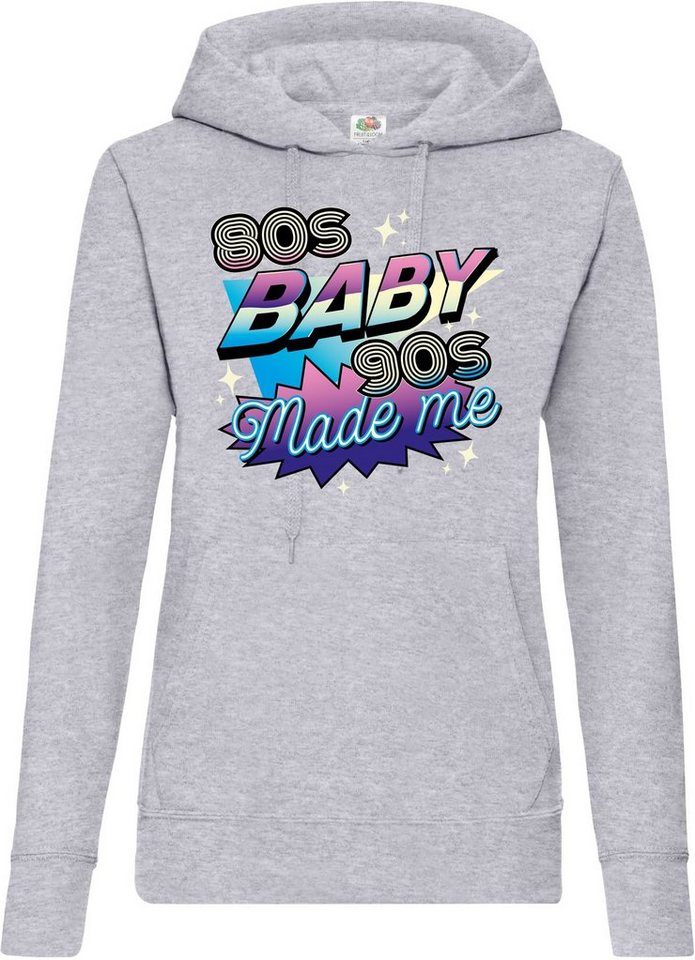 Youth Designz Kapuzenpullover 80'S BABY 90'S Made me Damen Hoodie Pullover mit Retro Frontdruck von Youth Designz
