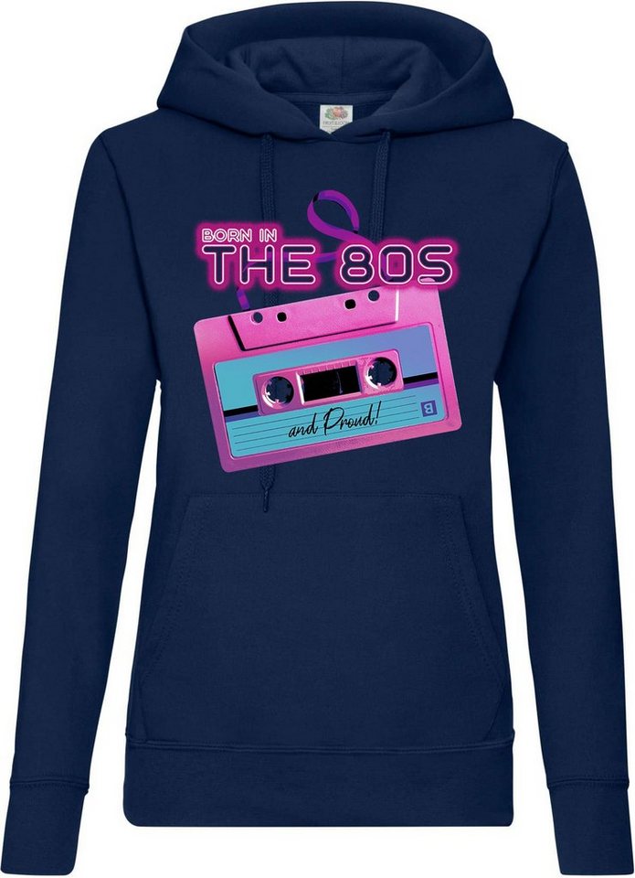 Youth Designz Kapuzenpullover 80s Damen Hoodie Pullover mit lustigem Frontprint von Youth Designz
