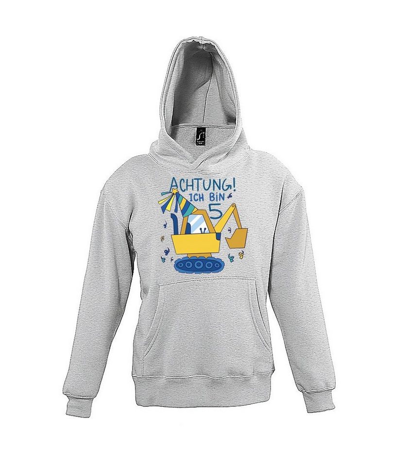 Youth Designz Kapuzenpullover ACHTUNG ICH BIN 5 Kinder Hoodie mit lustigem Frontprint von Youth Designz