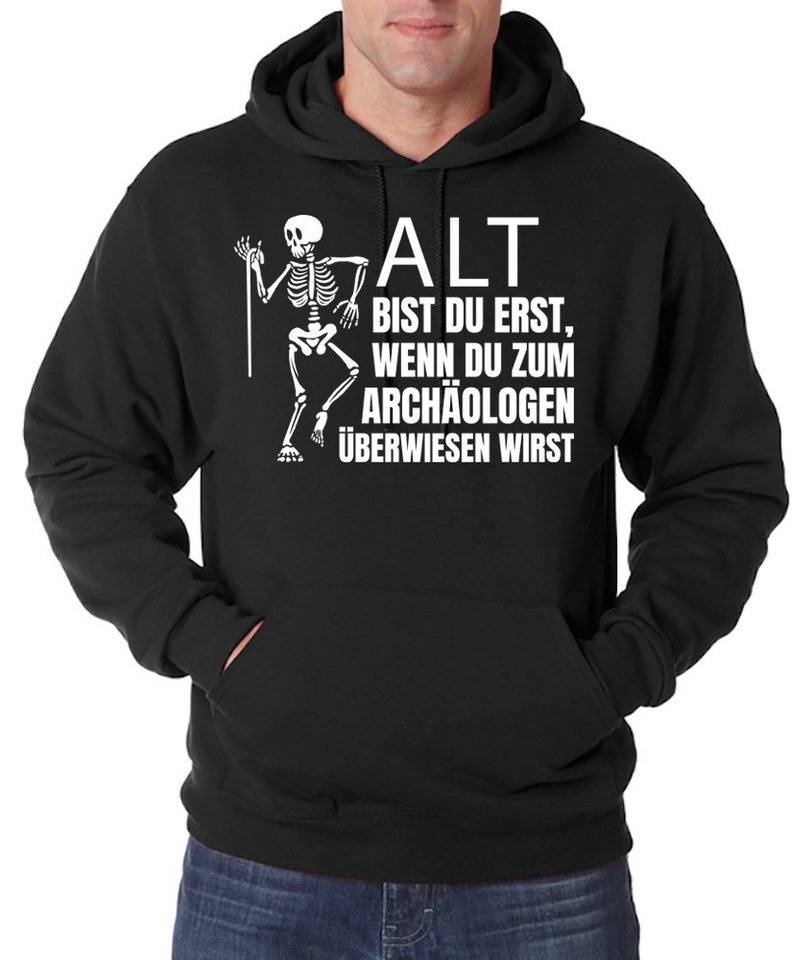 Youth Designz Kapuzenpullover ALT BIST DU ERST BEIM ARCHÄOLOGEN Herren Hoodie Pullover mit lustigem Frontdruck von Youth Designz