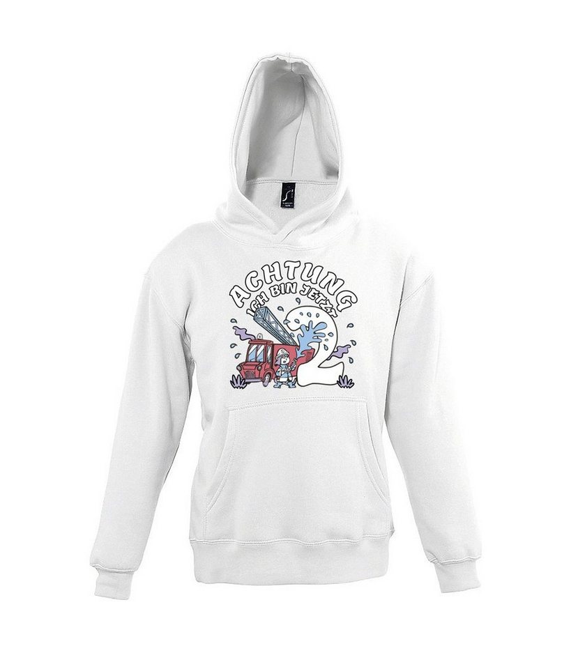 Youth Designz Kapuzenpullover Achtung ich bin jetzt 2 Kinder Hoodie Pullover im Geburtstag-Look von Youth Designz