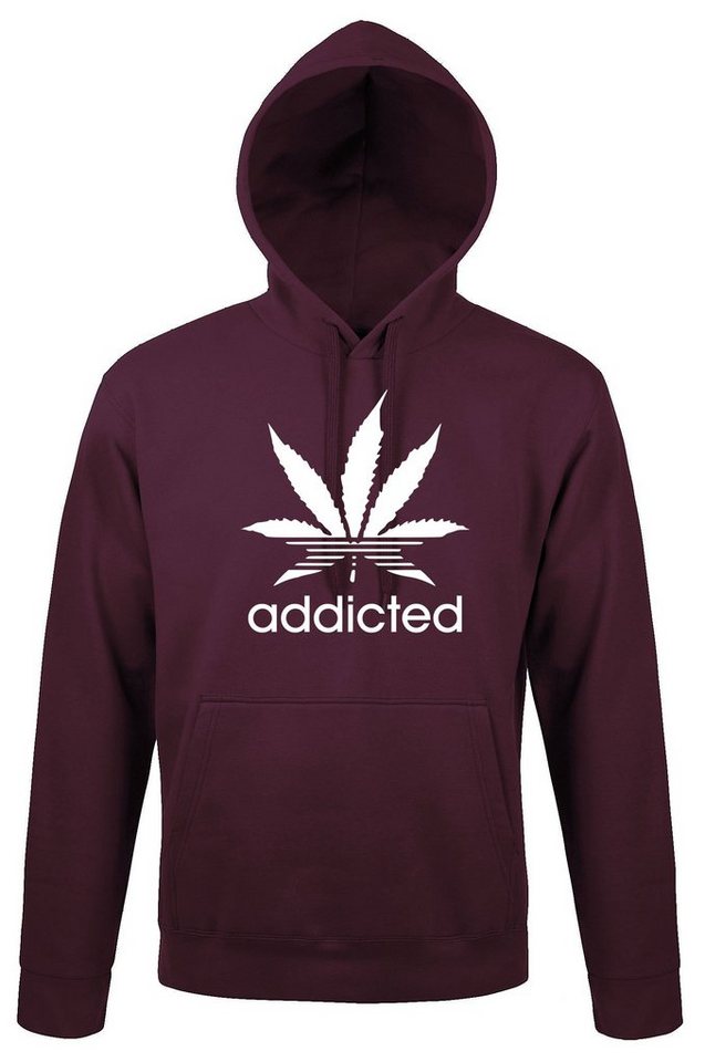 Youth Designz Kapuzenpullover Addicted Herren Hoodie Pullover mit lustigem Spruch Print von Youth Designz