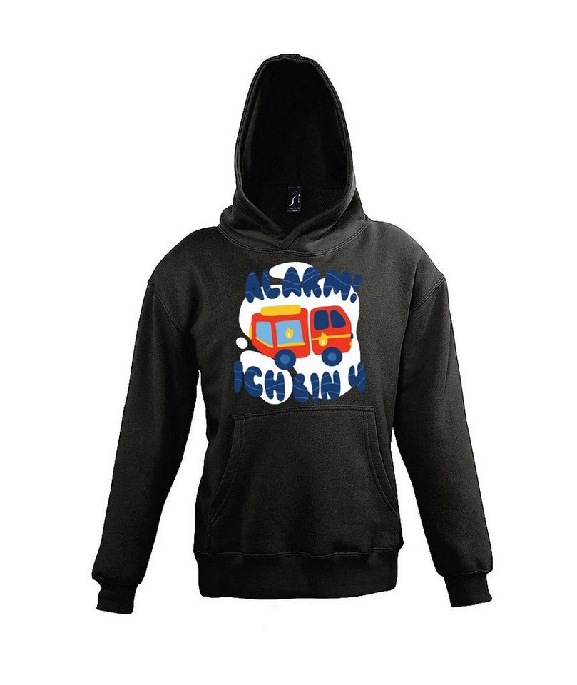 Youth Designz Kapuzenpullover Alarm ich bin 4 Kinder Hoodie mit lustigem Frontprint von Youth Designz