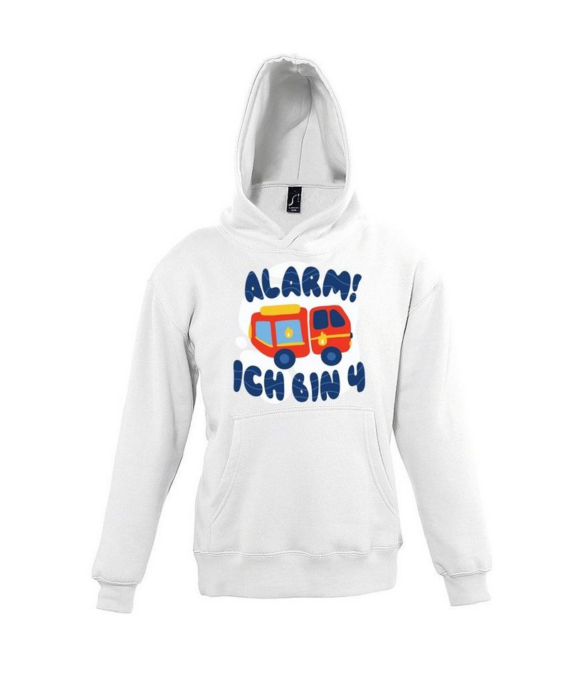 Youth Designz Kapuzenpullover Alarm ich bin 4 Kinder Hoodie mit lustigem Frontprint von Youth Designz