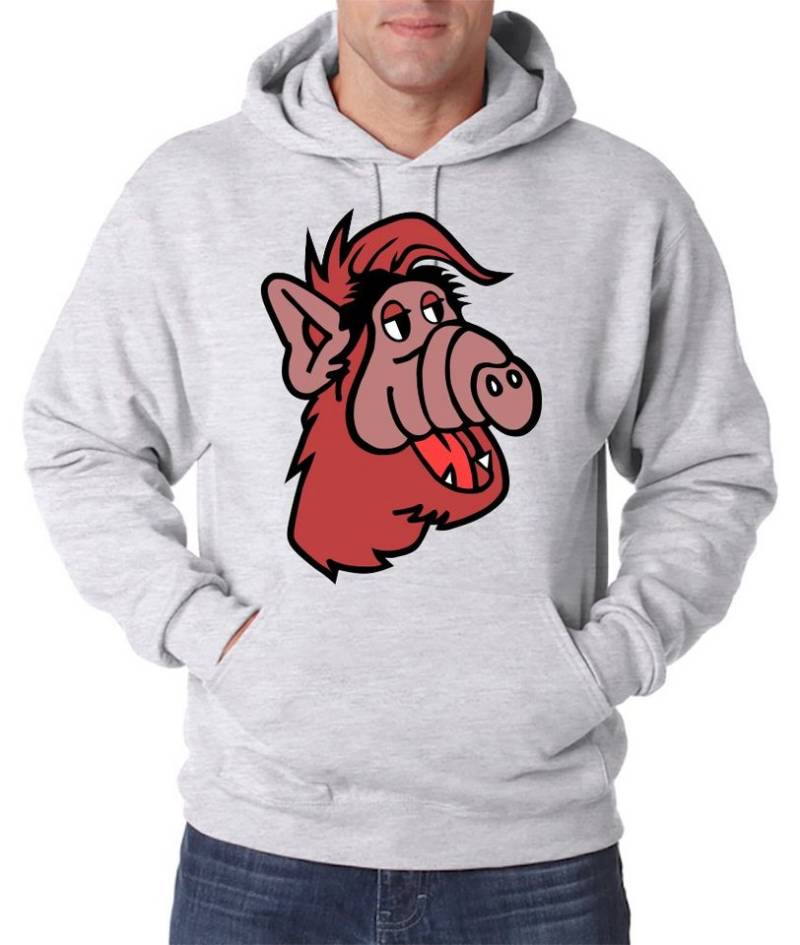 Youth Designz Kapuzenpullover Alf Herren Hoodie Pullover mit modischem Print von Youth Designz