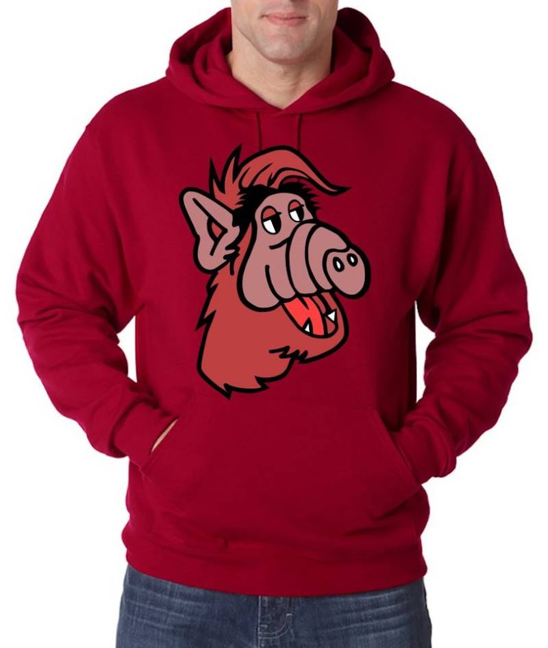 Youth Designz Kapuzenpullover Alf Herren Hoodie Pullover mit modischem Print von Youth Designz
