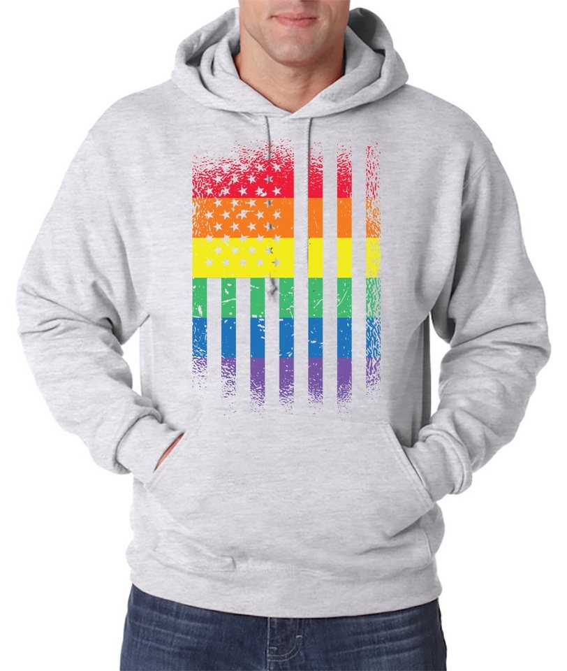 Youth Designz Kapuzenpullover Amerika Flagge Pride Herren Hoodie Pullover mit Trendigem Frontdruck von Youth Designz