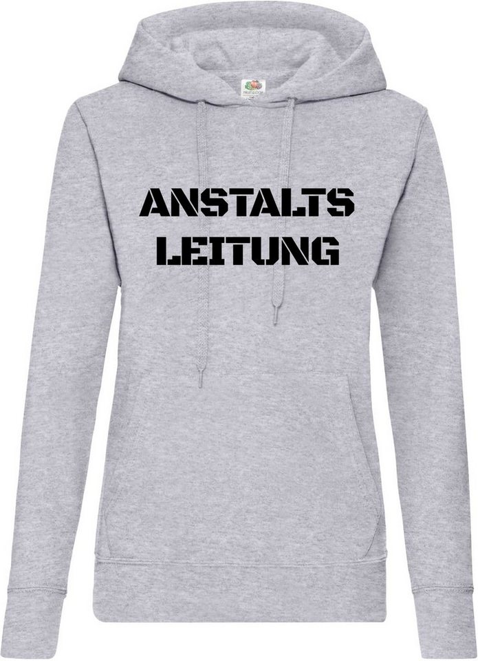 Youth Designz Kapuzenpullover "Anstaltsleitung" Damen Hoodie Pullover mit lustigem Frontprint von Youth Designz